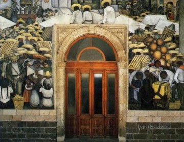 el mercado 1924 comunismo Diego Rivera Pinturas al óleo